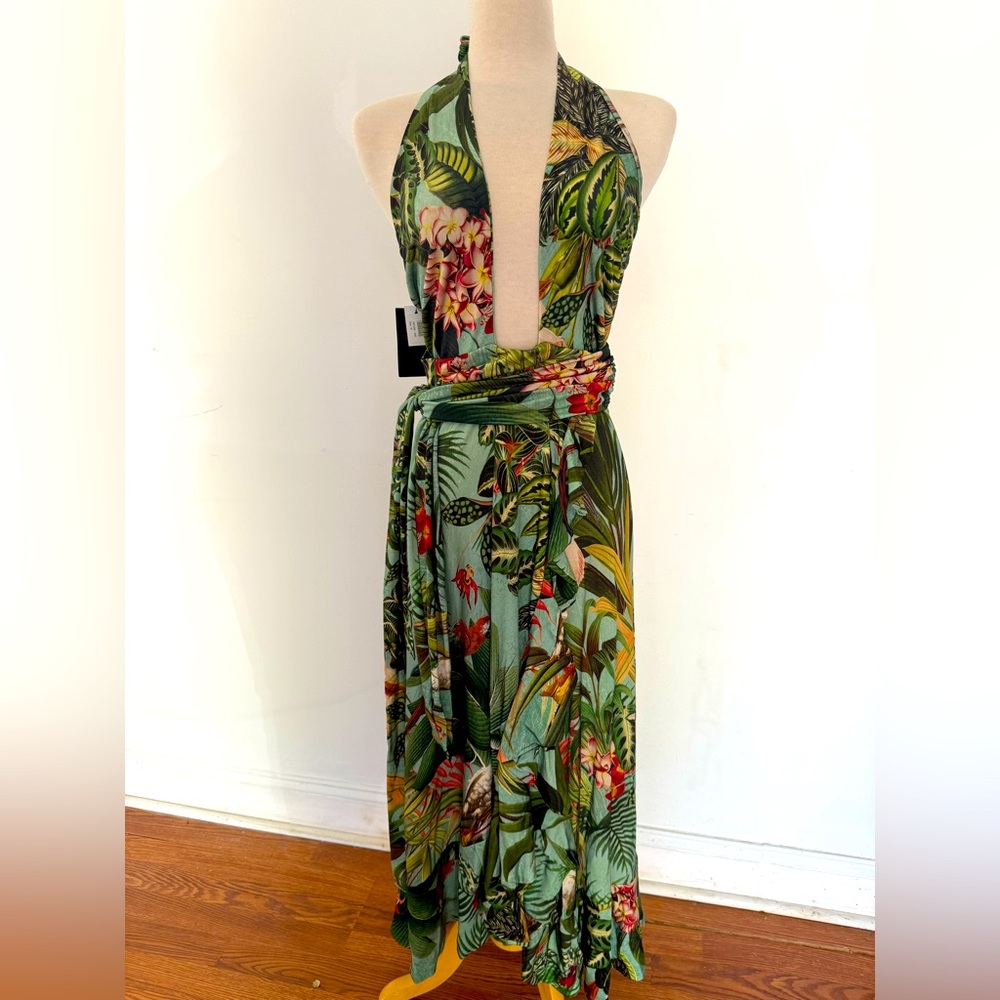 PatBo Paradise print dress size 10 NWT